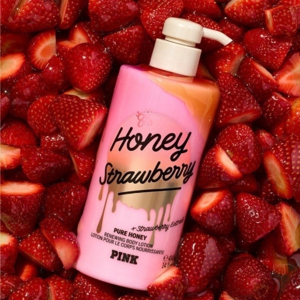 Victoria Secret PINK Honey Strawberry Renewing Body Lotion 14 Fl Oz